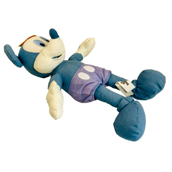Blue Mickey Mouse Plush Toy Factory Celebrate 75 Years of Fun Disney 10" New NWT - Picture 5 of 16